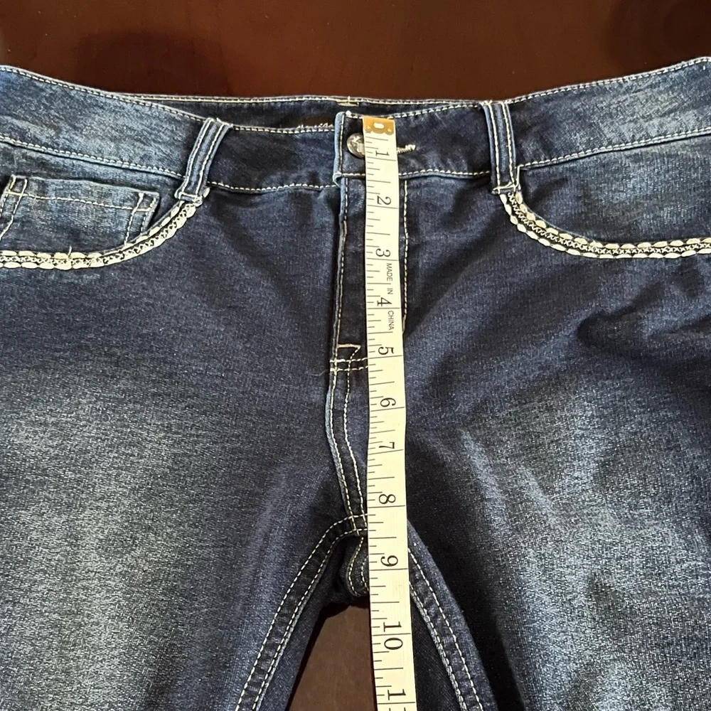Girls jeans embellished pockets stitching Vanilla Star size 16